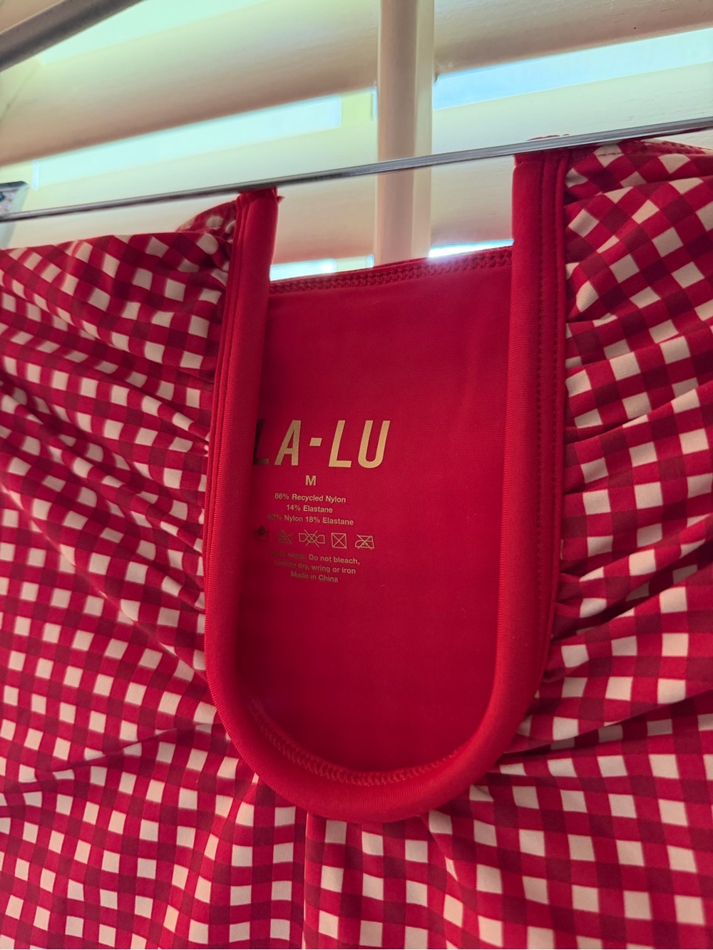 NWT La Lu Label Red Gingham One Piece - Picture 6 of 6